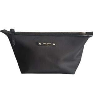 Kate Spade Large Black Nylon Cosmetic Bag EUC